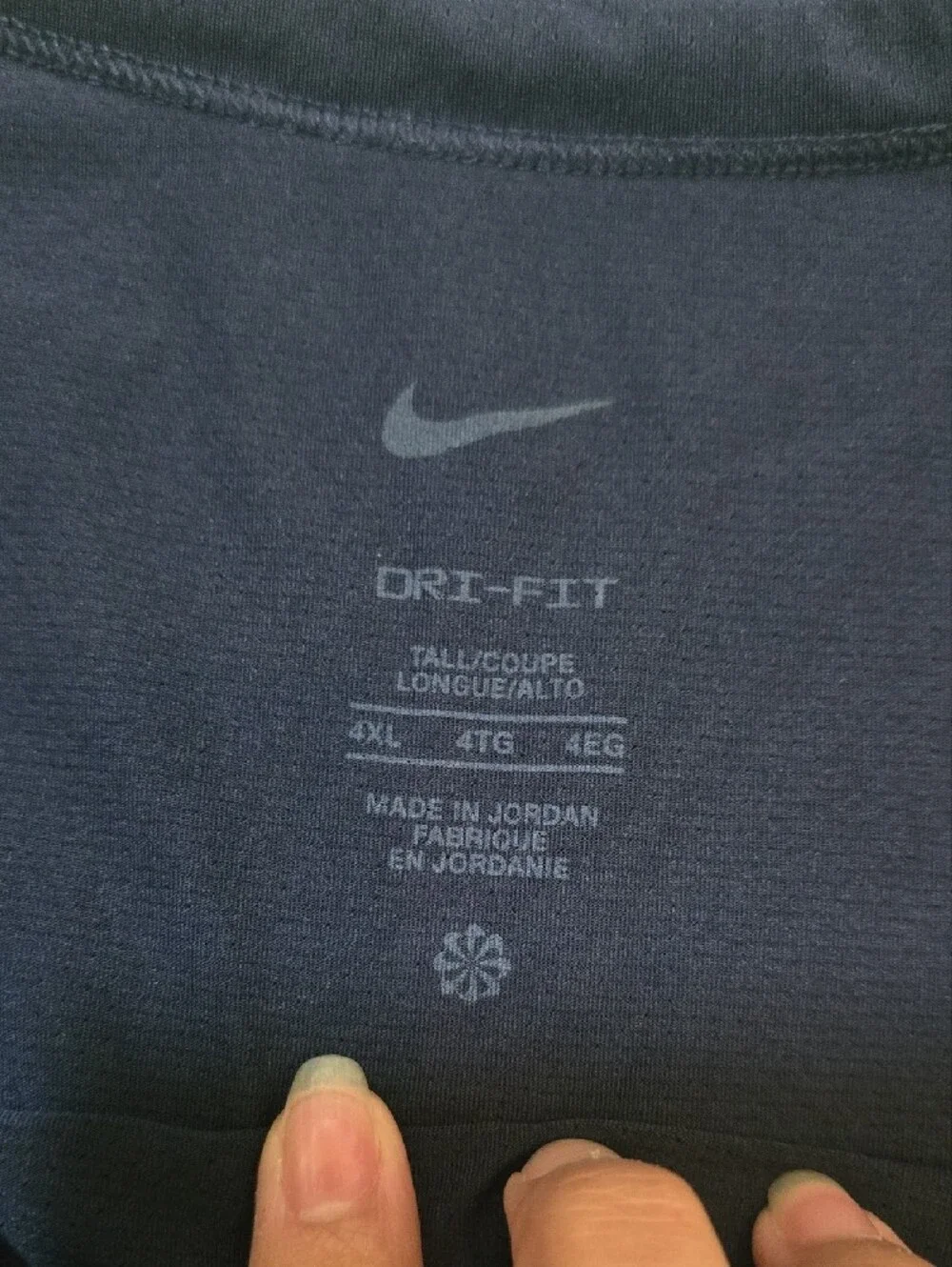 Nike Men's 4XL Navy Blue Dri-FIT Stretch Athletic Training Tee Shirt 4X